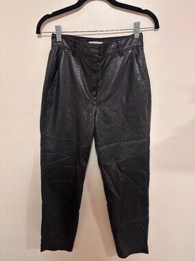 Babaton straight leg leather pants